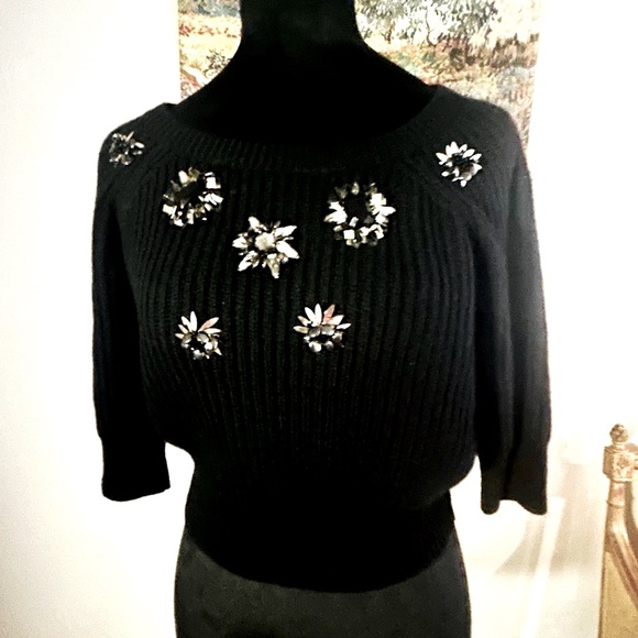 Dior Sweaters - CHRISTIAN DIOR 2012 Cashmere Sweater with crystals S